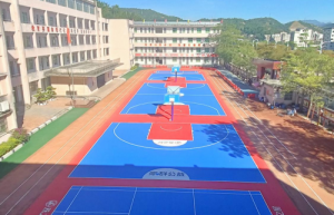 燕之屋冠名捐建爱心球场顺利竣工，落地广东大埔县家炳二中